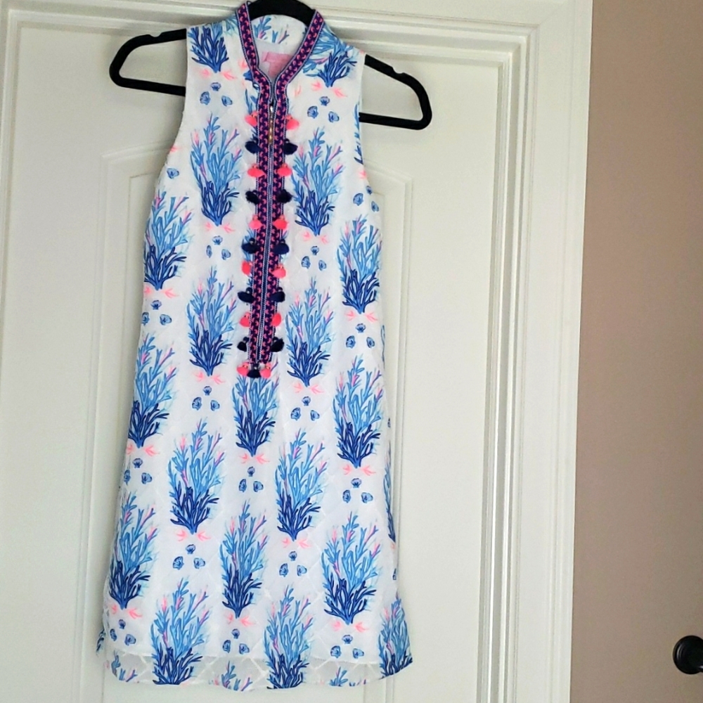 Lilly Pulitzer seaspray gray off shore Jane dress